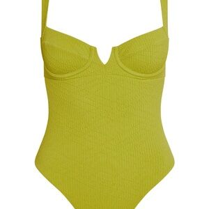 Clovelly One Piece - Chartreuse Summer Plaid L